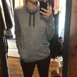 Grey funnel neck sweatshirt